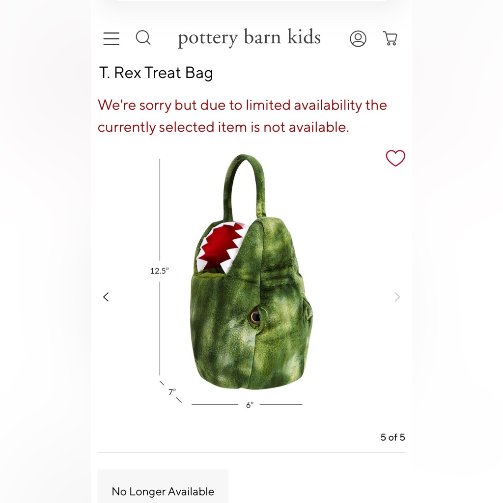 T-Rex Dinosaur Costume By Potterybarn Kids! — image 7 of 7